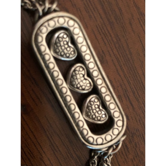 Brighton SLIDING HEARTS retired bracelet Swarovski crystals - Picture 3 of 12